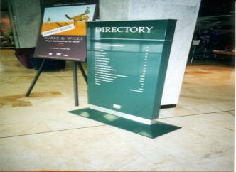 Monolith with vinyl graphics